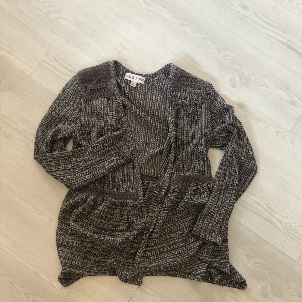 Brown Macrame Sweater Size Medium